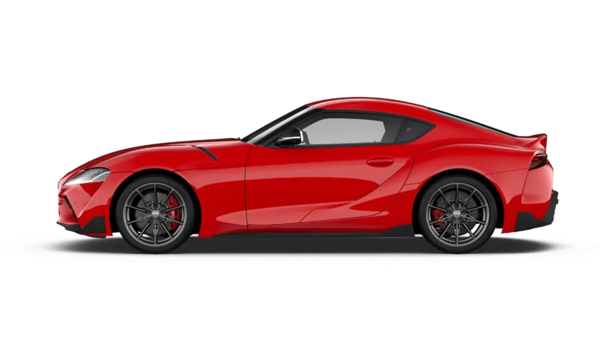 Toyota GR Supra 3.0T 250kW (340CV) Performance AT8 en renting en Elche — Lateral